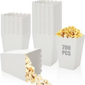 White Popcorn Boxes