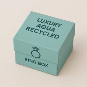 Luxury Aqua Recycled Ring Box
