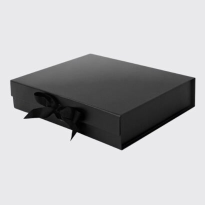 Black A4 Magnetic Gift Box with Ribbon