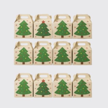 Gable Boxes17x10x14cm pk10 Christmas Tree