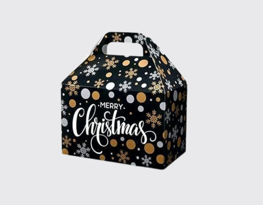 Gable Boxes17x10x14cm pk10 Merry Christmas