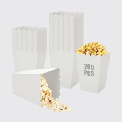 White Popcorn Boxes